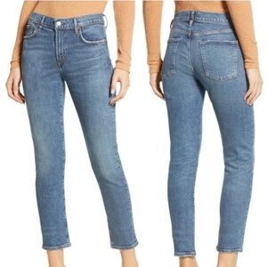 Agolde Toni Women's Slim Straight Jeans - Classic Blue Size 25